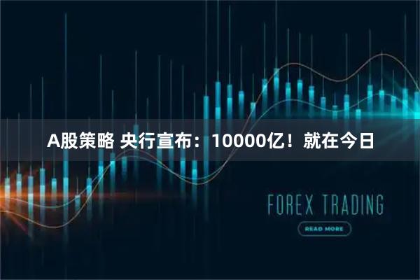 A股策略 央行宣布：10000亿！就在今日