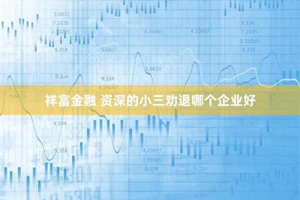 祥富金融 资深的小三劝退哪个企业好