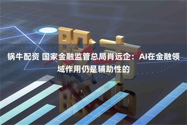 锅牛配资 国家金融监管总局肖远企：AI在金融领域作用仍是辅助性的