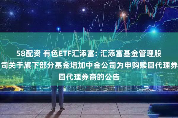 58配资 有色ETF汇添富: 汇添富基金管理股份有限公司关于旗下部分基金增加中金公司为申购赎回代理券商的公告